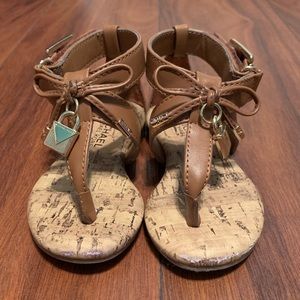 Toddler girls Michael Kors t-strap sandals.  Worn.